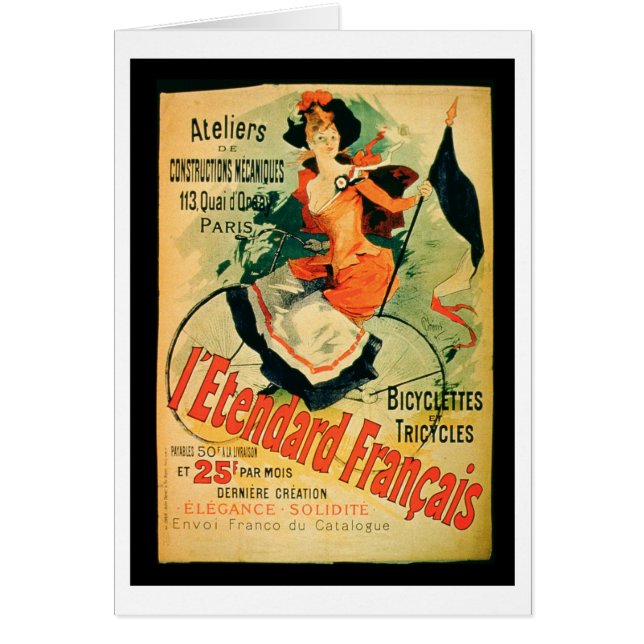Cartão "O padrão francês", propaganda de poster 'comeu (Frente)