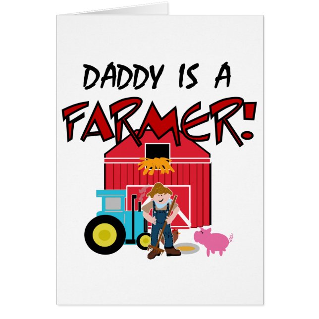 Cartão O pai é camiseta e presentes de um fazendeiro (Frente)