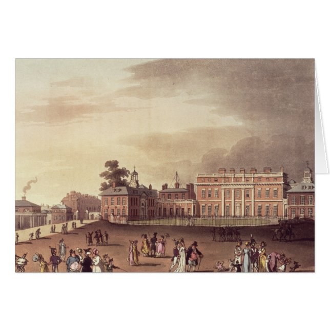Cartão O palácio da rainha, o parque de St James (Frente Horizontal)