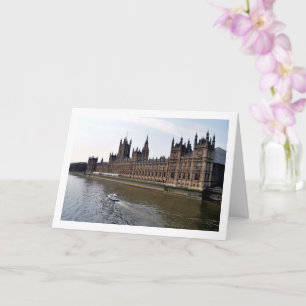 Cartão O Palácio de Westminster no Rio Tâmisa