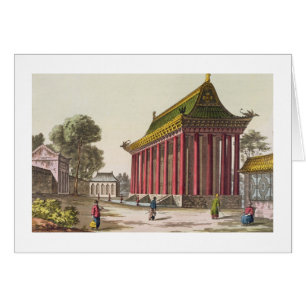 Cartão "O palácio europeu" em Yuen-Ming-Yuan, illustrat