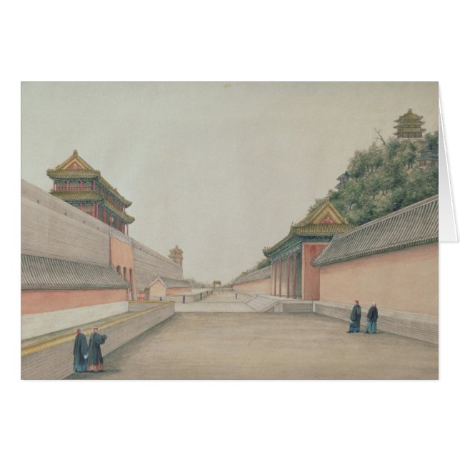Cartão O palácio imperial em Peking (Frente Horizontal)