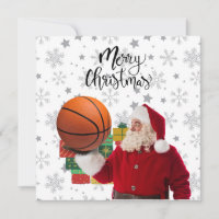 O Papai Noel de Basquete está jogando no Natal