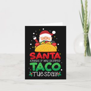 Cartão O Papai Noel Sabe Se Você Pulou a Terça-Feira de T