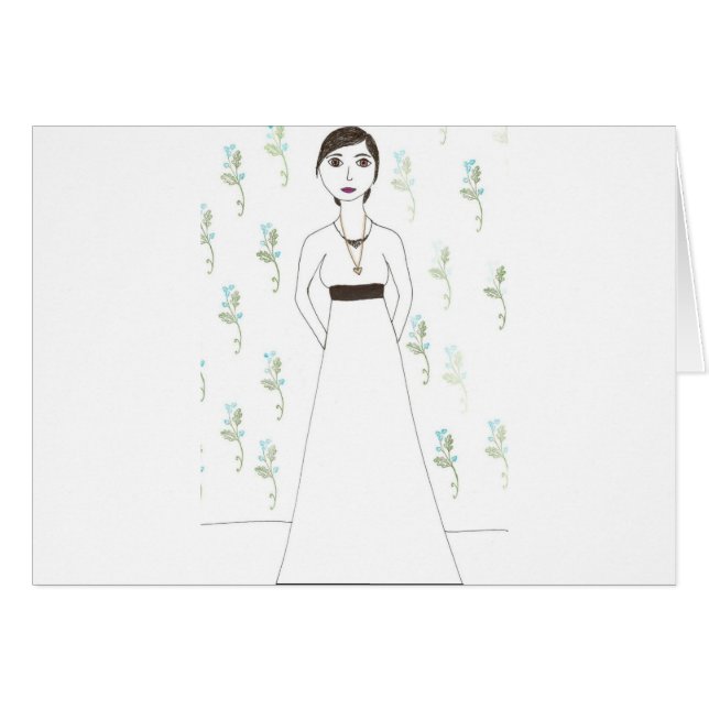 Cartão O papel de parede de Jane Austen (Frente Horizontal)