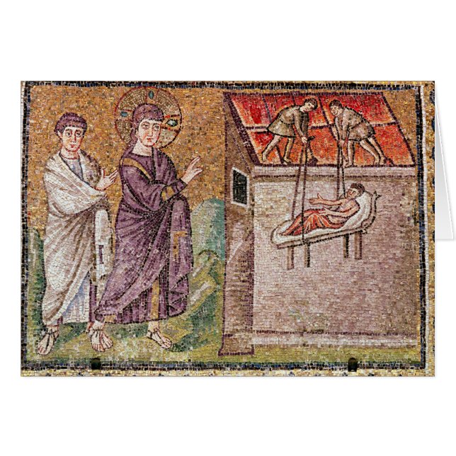 Cartão O paralítico de Capharnaum (Frente Horizontal)