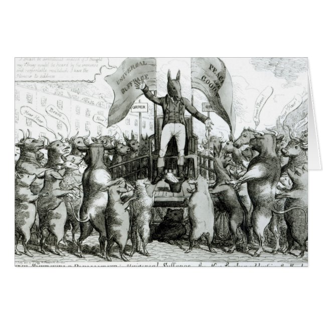 Cartão O parlamento de Smithfield: Sufrágio universal (Frente Horizontal)