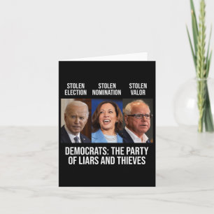 Cartão O Partido Dos Mentirosos E Ladrões Apoia O Preside