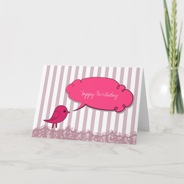 Cartão O Pássaro Me Disse (Frente)