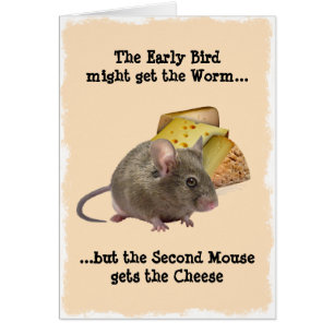 Cartão O Pássaro Povoado pode pegar o verme...