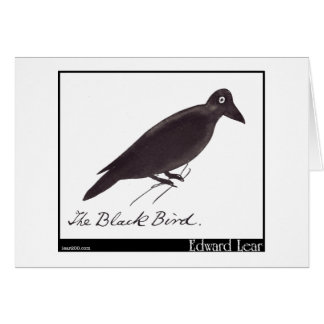 Cartão O pássaro preto de Edward Lear