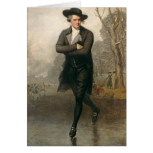 Cartão O patinador (retrato de William Grant)
