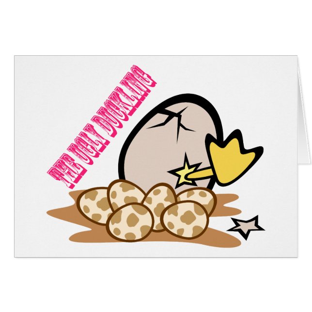 Cartão O patinho feio (Frente Horizontal)