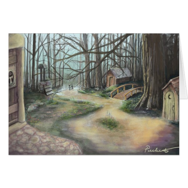 Cartão O pátio (Frente horizontal)