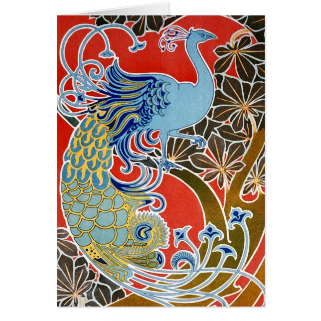 Cartão O pavão azul (Frente)