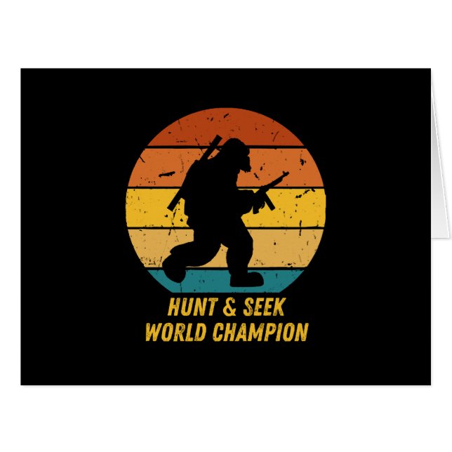 Cartão O Pé Grande Não Quer Esconder-Se E Procurar Mais A (Frente horizontal)