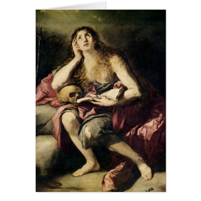 Cartão O penitente Magdalene (Frente)