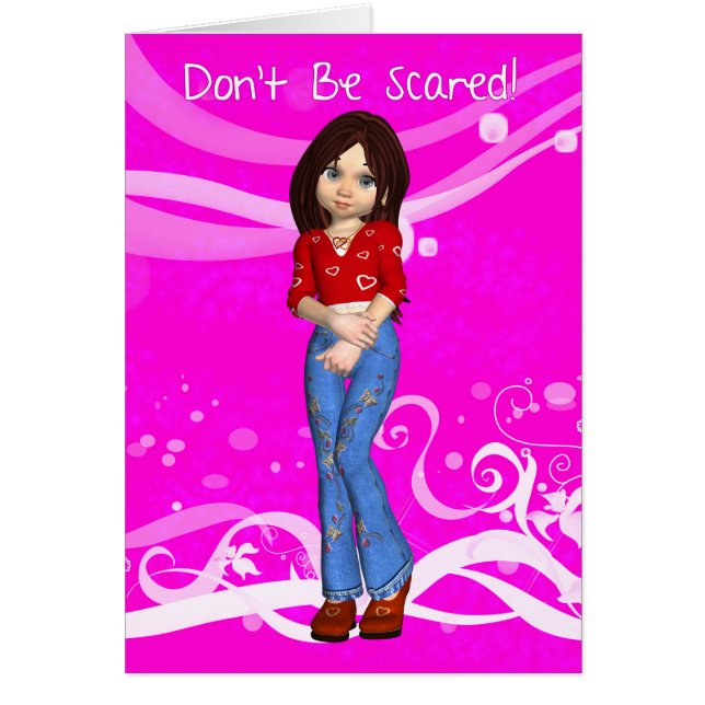 Cartão ø Período, primeira menina do período (Frente)