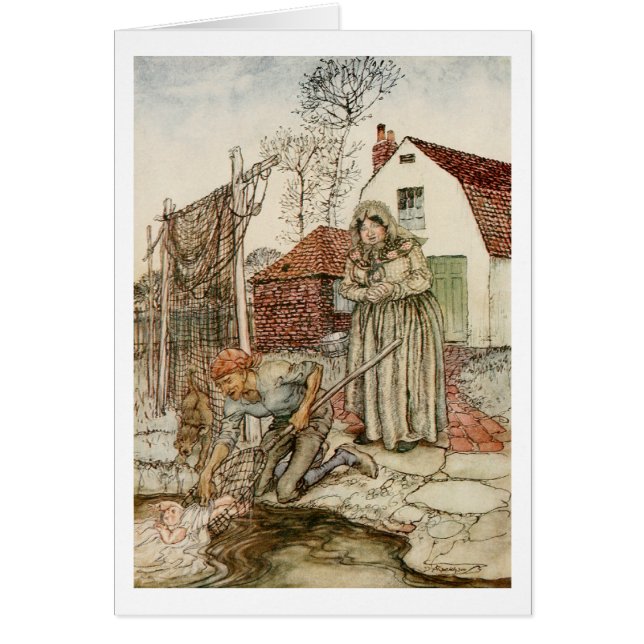 Cartão O pescador e sua esposa (Frente)