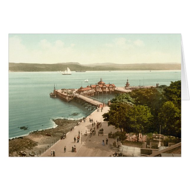 Cartão O Pier em Dunoon, Argyll e Bute, Escócia (Frente Horizontal)