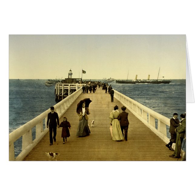 Cartão O píer Ostende Bélgica (Frente Horizontal)