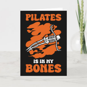 Cartão O Pilates Está Nos Meus Ossos Meditação Halloween 
