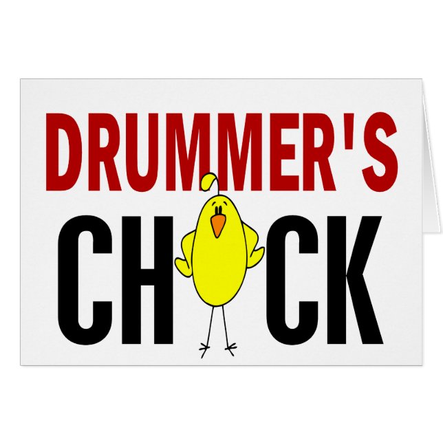 Cartão O pintinho 1 do baterista (Frente Horizontal)