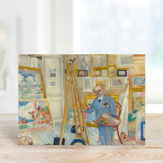 Cartão O Pintor do Esqueleto | James Ensor (Criador carregado)