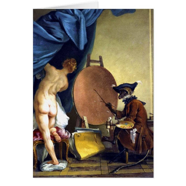 Cartão O Pintor Macaco (Frente)