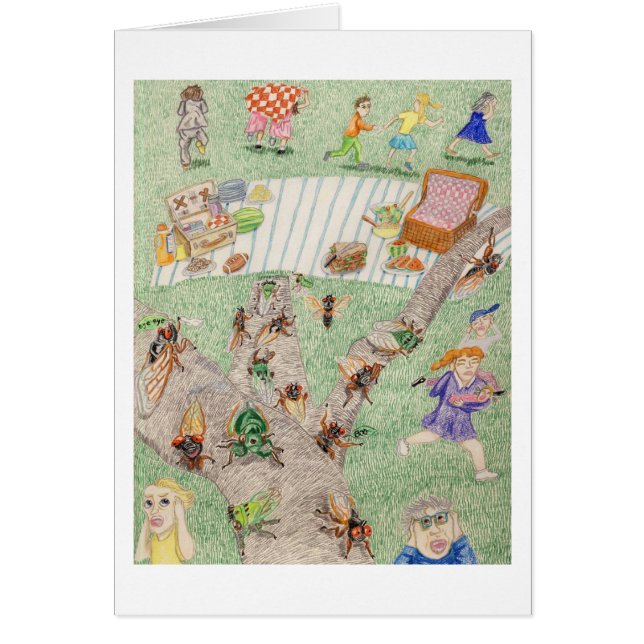 Cartão O piquenique ruidoso (Frente)