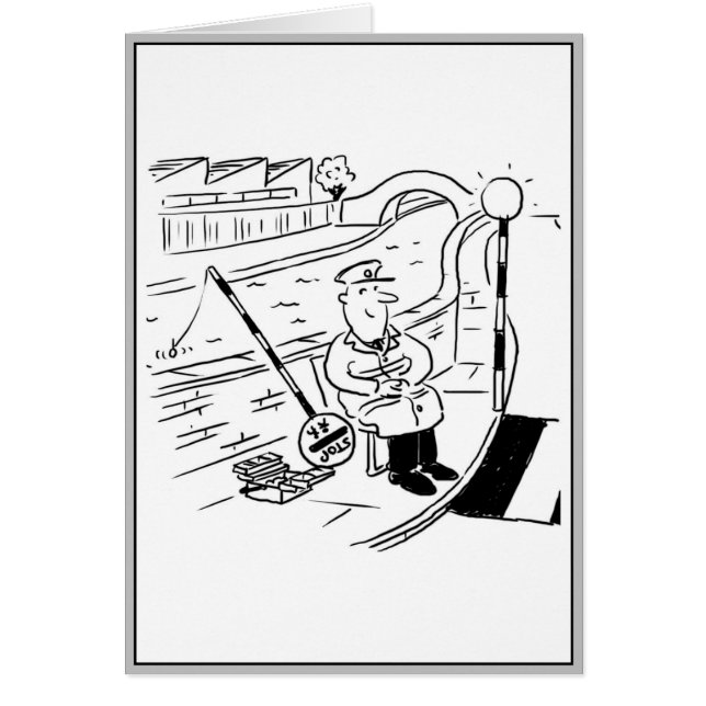 Cartão O pirulito está pescando com seu pirulito (Frente)