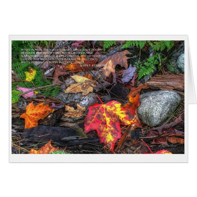 Cartão O poder da poesia (Frente Horizontal)