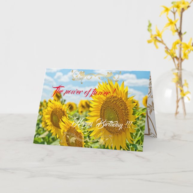 Cartão O poder da ventoinha (Flor Amarela)