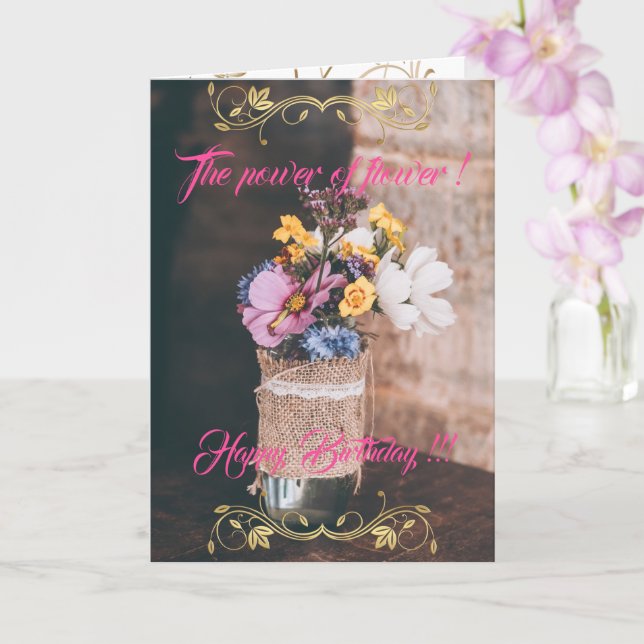 Cartão O poder da ventoinha (Orquídea)