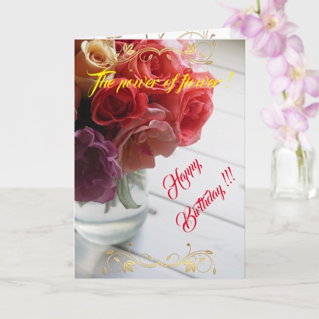 Cartão O poder da ventoinha (Orquídea)