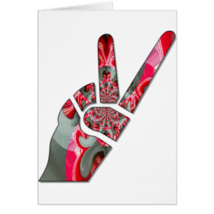 Cartão O poder na palma: a saluta de dois dedos