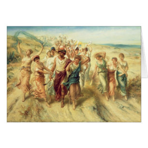 Cartão O poeta Anacreon (570-485 BC) com seus musas, 189