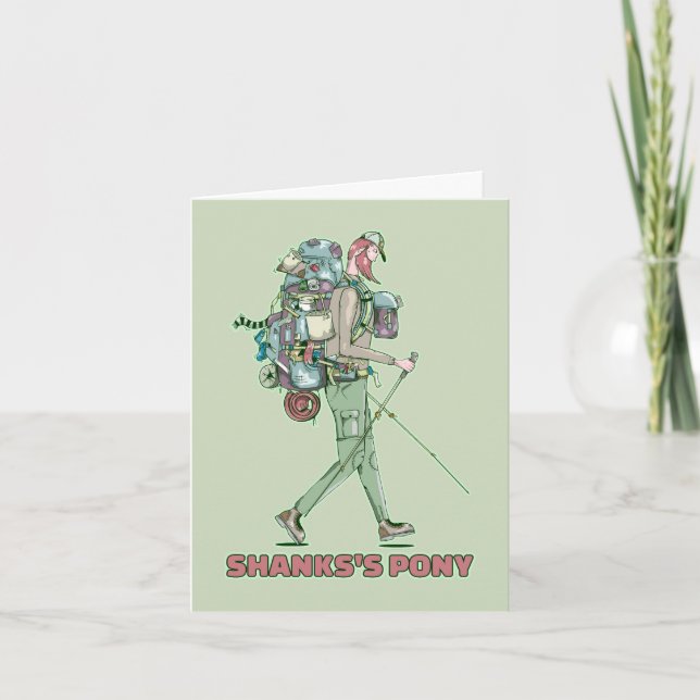 Cartão O pônei do Shanks caminhava engraçado (Frente)