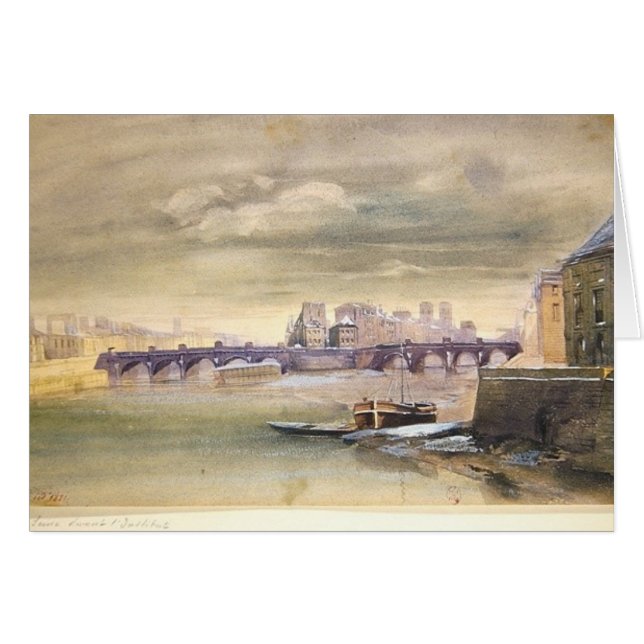 Cartão O Pont-Neuf e o Ile de la Menção, 1881 (Frente Horizontal)