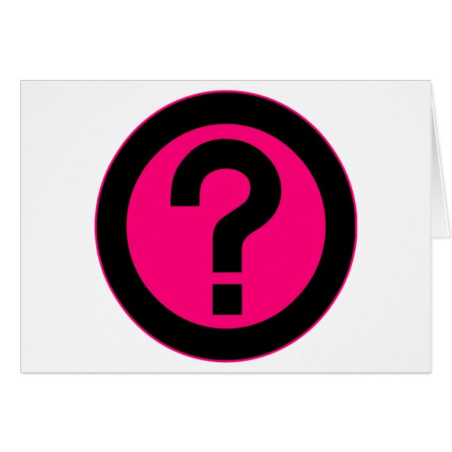 Cartão O ponto de interrogação a pontuação do (Frente Horizontal)