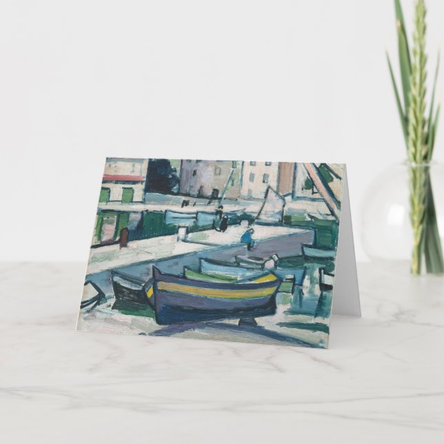 Cartão O porto, Cassis | Samuel John Peploe (Frente)