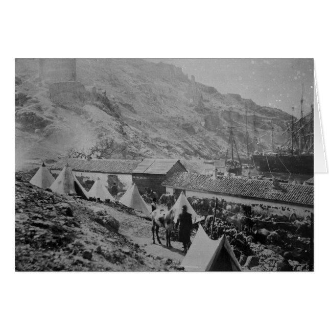 Cartão O porto em Balaklava (Frente Horizontal)