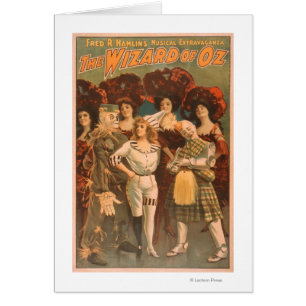 Cartão "O poster #1 do teatro musical de mágico de Oz"