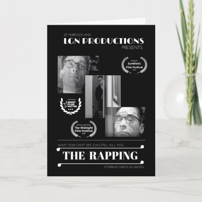 Cartão O Poster de Rapping de filmes oficiais (Frente)