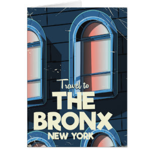 Cartão O pôster de viagem do Bronx Nova York