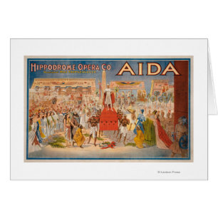 Cartão O poster teatral de Aida do espetáculo