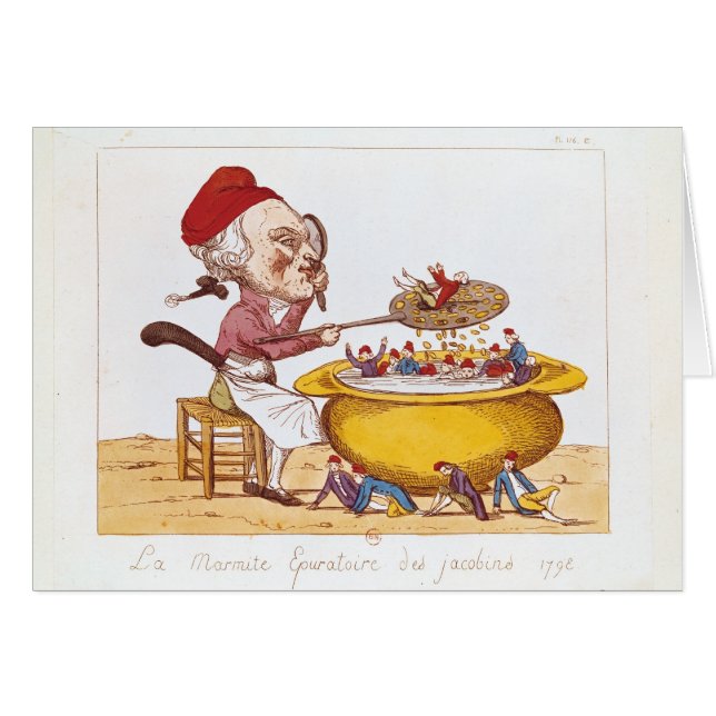 Cartão O pote Purifying do Jacobins, 1793 (Frente Horizontal)