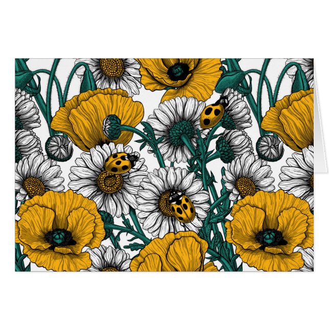 Cartão O prado em amarelo (Frente Horizontal)