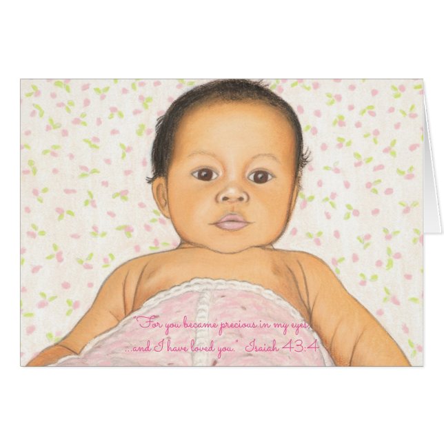 Cartão O precioso em meus Olhos-Eu amou You~Scripture (Frente horizontal)