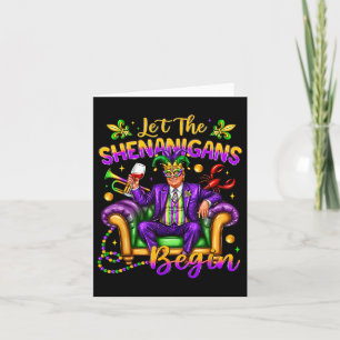 Cartão O Presidente Trump Mardi Gras Engraçado Deixa-Me E